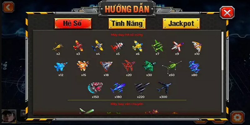 Bắn Máy Bay cung cấp nhiều tính năng hấp dẫn, hệ số thưởng cao